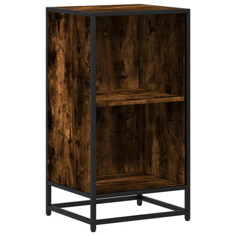vidaXL Boekenkast 40x35x76 cm bewerkt hout gerookt eikenkleurig afbeelding2 - 1