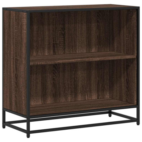 vidaXL Boekenkast 60x35x76 cm bewerkt hout gerookt eikenkleurig afbeelding2 - 1