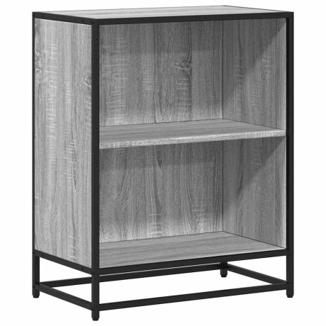 vidaXL Boekenkast 60x35x76 cm bewerkt hout grijs sonoma eikenkleurig afbeelding2 - 1