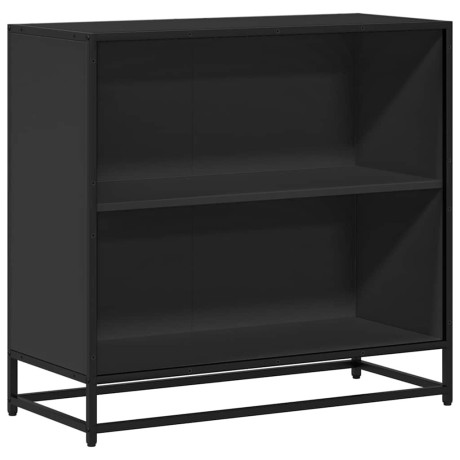 vidaXL Boekenkast 80x35x76 cm bewerkt hout zwart afbeelding2 - 1