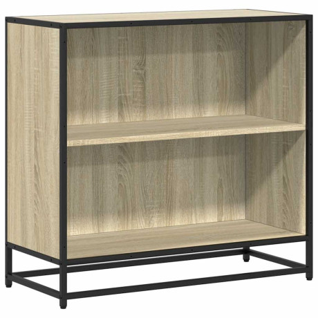 vidaXL Boekenkast 80,5x35x76 cm bewerkt hout sonoma eikenkleurig afbeelding2 - 1