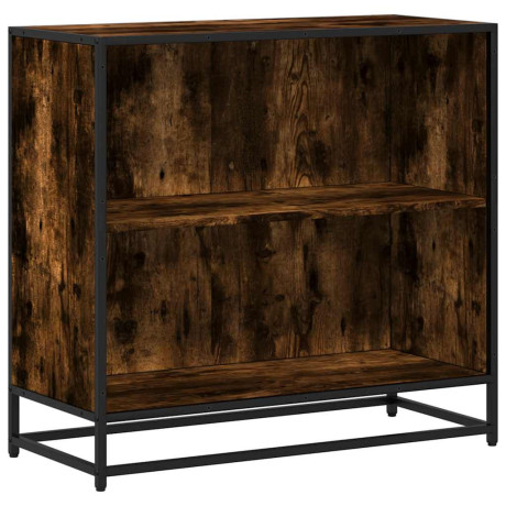 vidaXL Boekenkast 80,5x35x76 cm bewerkt hout gerookt eikenkleurig afbeelding2 - 1
