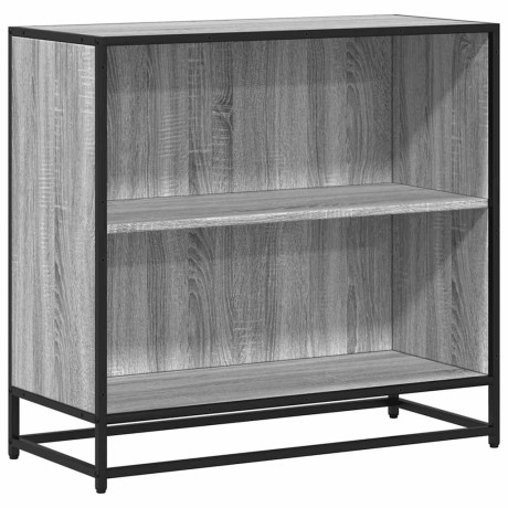 vidaXL Boekenkast 80,5x35x76 cm bewerkt hout grijs sonoma eikenkleurig afbeelding2 - 1