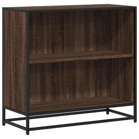 vidaXL Boekenkast 80,5x35x76 cm bewerkt hout bruin eikenkleur afbeelding2 - 1