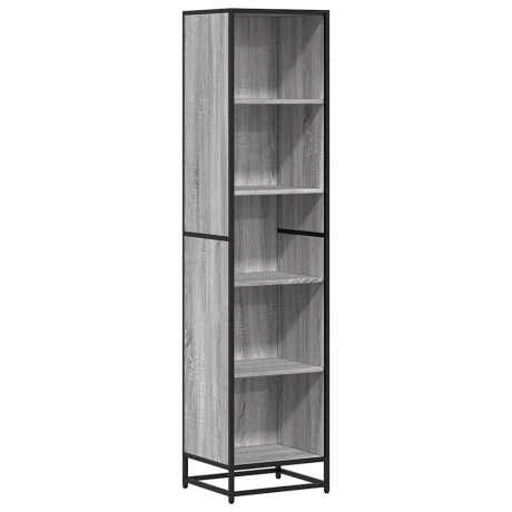 vidaXL Boekenkast 40x35x170,5 cm bewerkt hout grijs sonoma eikenkleur afbeelding2 - 1