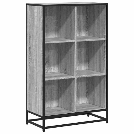 vidaXL Boekenkast 65,5x33x107,5cm bewerkt hout grijs sonoma eikenkleur afbeelding2 - 1