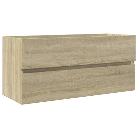 vidaXL Wastafelkast 100x38,5x45 cm bewerkt hout sonoma eikenkleurig afbeelding2 - 1