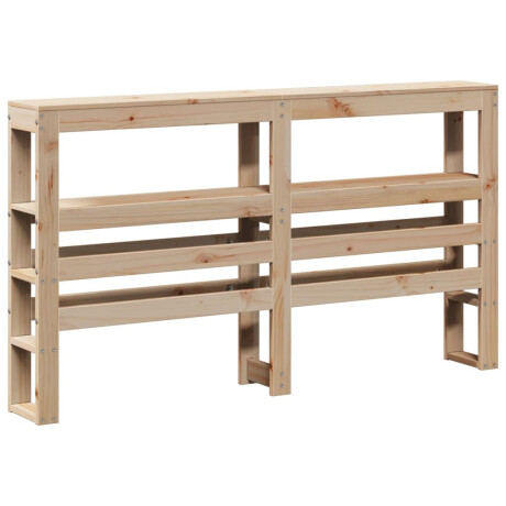 vidaXL Hoofdbord met schappen 140 cm massief grenenhout afbeelding2 - 1