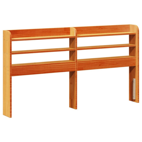 vidaXL Hoofdbord met schappen 150 cm massief grenenhout wasbruin afbeelding2 - 1