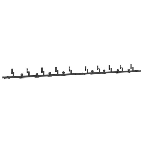 vidaXL Doos met onderdelen voor schuifdeur 213,5 cm staal zwart afbeelding2 - 1