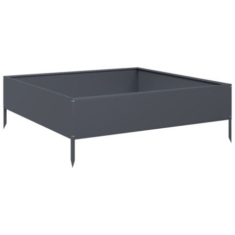 vidaXL Plantenbak verhoogd 100x100x33,5 cm staal antracietkleurig afbeelding2 - 1