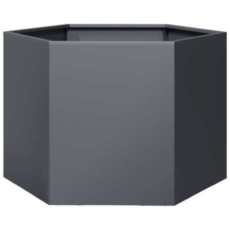vidaXL Plantenbak zeshoek 69x60x45 cm staal antracietkleurig afbeelding2 - 1