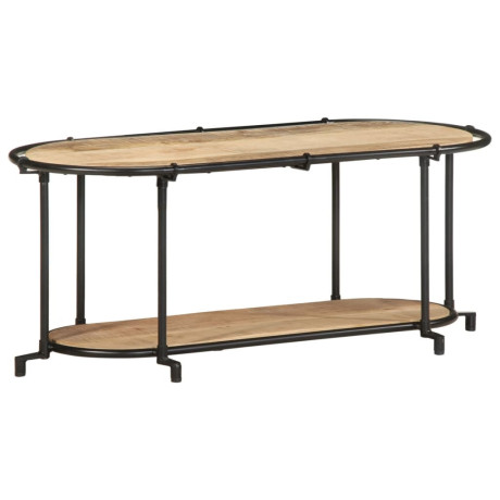 vidaXL Tv-meubel 100x42x40 cm massief ruw mangohout afbeelding2 - 1