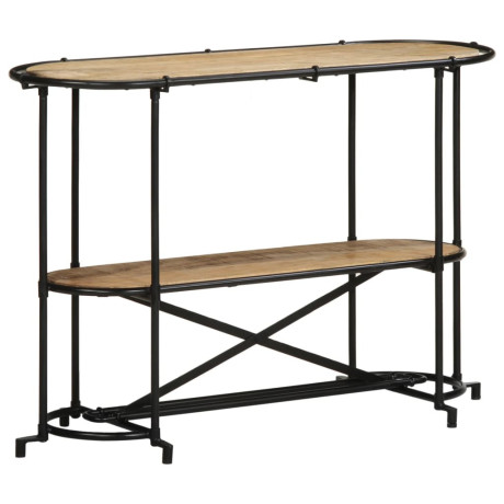 vidaXL Wandtafel 110x42x76 cm massief ruw mangohout afbeelding2 - 1