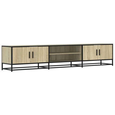 vidaXL Tv-meubel 210x35x41 cm bewerkt hout sonoma eikenkleurig afbeelding2 - 1