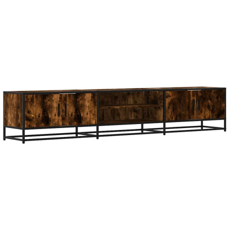 vidaXL Tv-meubel 210x35x41 cm bewerkt hout gerookt eikenkleurig afbeelding2 - 1
