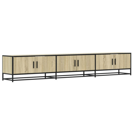 vidaXL Tv-meubel 240x35x41 cm bewerkt hout sonoma eikenkleurig afbeelding2 - 1