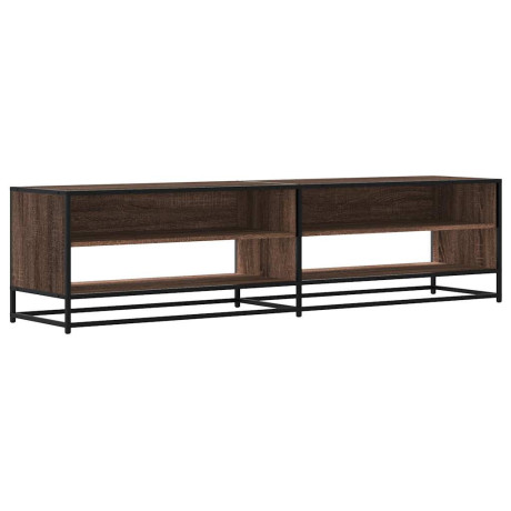 vidaXL Tv-meubel 180,5x40x46 cm bewerkt hout bruin eikenkleurig afbeelding2 - 1