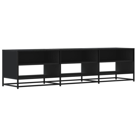 vidaXL Tv-meubel 180x40x46 cm bewerkt hout zwart afbeelding2 - 1