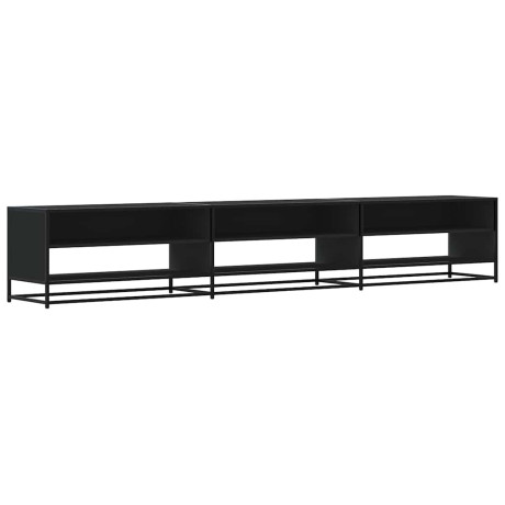 vidaXL Tv-meubel 270x40x46 cm bewerkt hout zwart afbeelding2 - 1