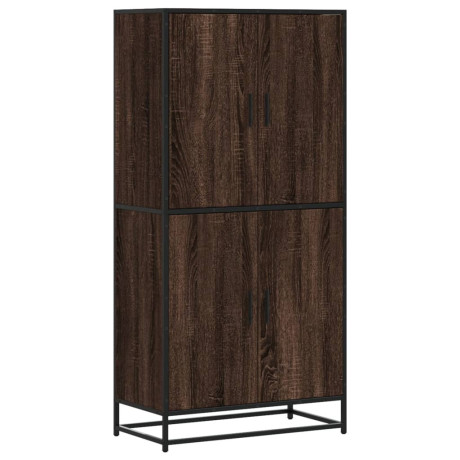 vidaXL Hoge kast 68x35x139 cm bewerkt hout bruin eikenkleurig afbeelding2 - 1