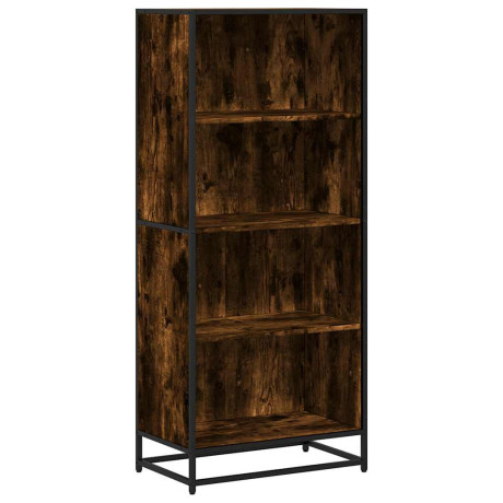 vidaXL Boekenkast 60x35x139 cm bewerkt hout gerookt eikenkleurig afbeelding2 - 1