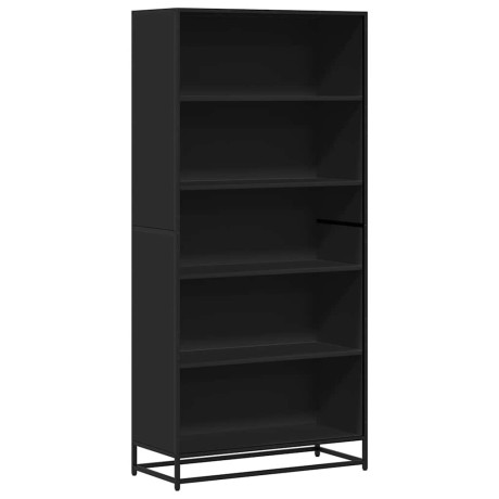 vidaXL Boekenkast 80,5x35x170,5 cm bewerkt hout zwart afbeelding2 - 1