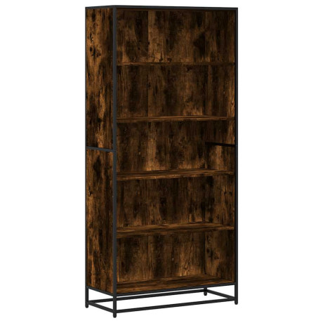 vidaXL Boekenkast 80,5x35x170,5 cm bewerkt hout gerookt eikenkleurig afbeelding2 - 1