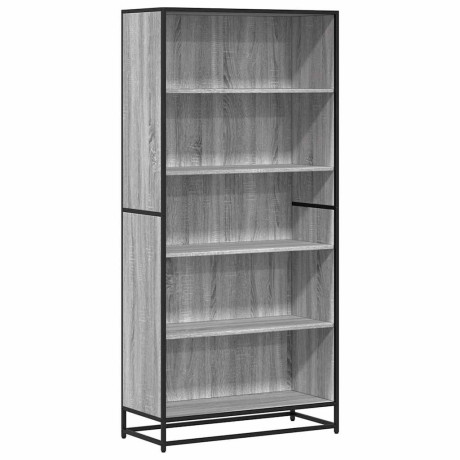 vidaXL Boekenkast 80,5x35x170,5 cm bewerkt hout grijs sonoma eiken afbeelding2 - 1