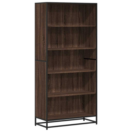 vidaXL Boekenkast 80,5x35x170,5 cm bewerkt hout bruin eikenkleurig afbeelding2 - 1