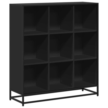 vidaXL Boekenkast 97,5x33x107,5 cm bewerkt hout en metaal zwart afbeelding2 - 1