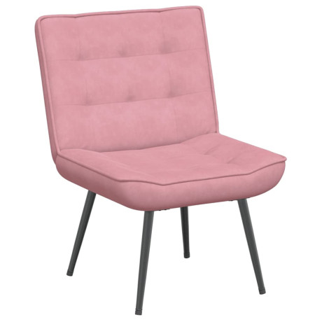 vidaXL Relaxstoel 64x74x84 cm fluweel roze afbeelding2 - 1