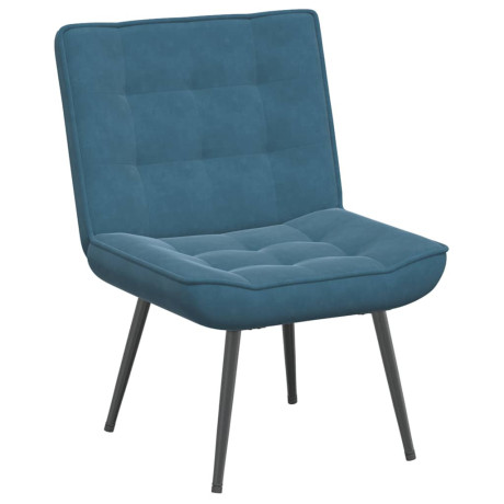 vidaXL Relaxstoel 64x74x84 cm fluweel blauw afbeelding2 - 1