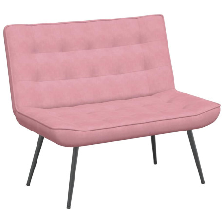 vidaXL Bankje 110x74x84 cm fluweel roze afbeelding2 - 1