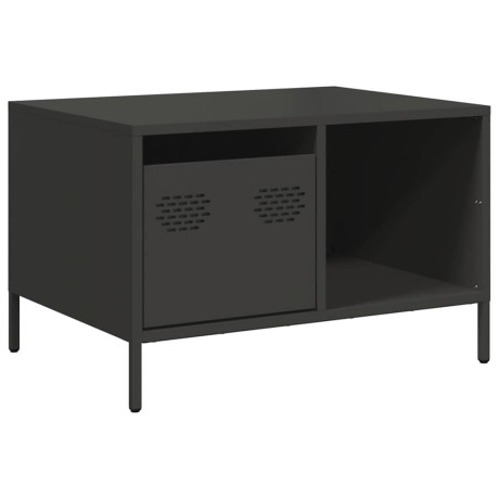 vidaXL Salontafel 68,5x50x43,5 cm koudgewalst staal zwart afbeelding2 - 1
