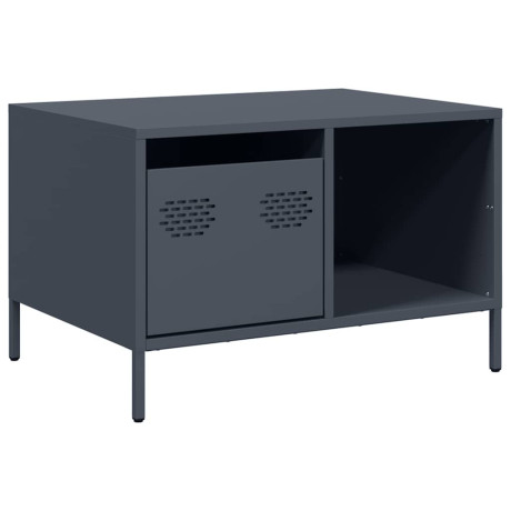 vidaXL Salontafel 68,5x50x43,5 cm koudgewalst staal antracietkleurig afbeelding2 - 1