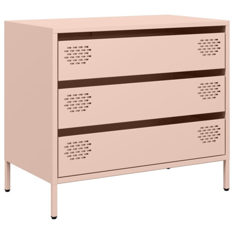 vidaXL Dressoir 68x39x58,5 cm koudgewalst staal roze afbeelding2 - 1