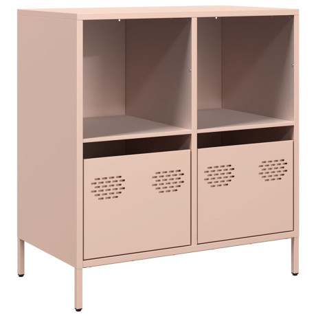 vidaXL Dressoir 68x39x73,5 cm koudgewalst staal roze afbeelding2 - 1