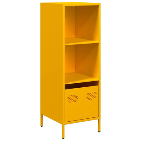 vidaXL Hoge kast 35x39x103,5 cm staal mosterdgeel afbeelding2 - 1
