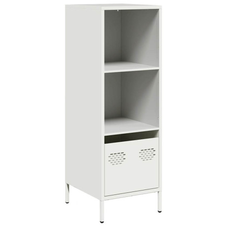 vidaXL Hoge kast 35x39x103,5 cm staal wit afbeelding2 - 1