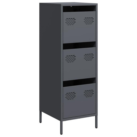 vidaXL Hoge kast 39x35x103,5 cm staal antracietkleurig afbeelding2 - 1