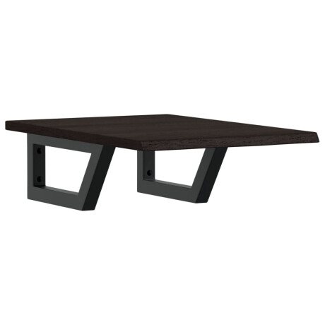 vidaXL Badkamer wandschap staal en massief eikenhout afbeelding2 - 1