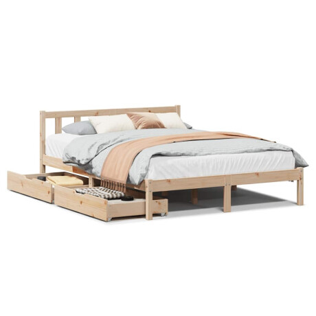 vidaXL Bedframe zonder matras massief grenenhout 135x190 cm afbeelding2 - 1