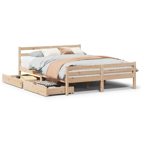 vidaXL Bedframe zonder matras massief grenenhout 135x190 cm afbeelding2 - 1