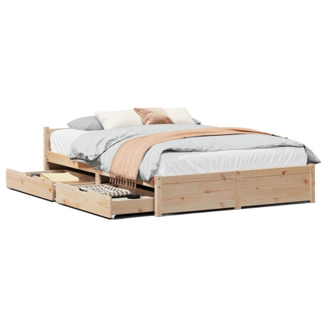 vidaXL Bedframe zonder matras massief grenenhout 135x190 cm afbeelding2 - 1