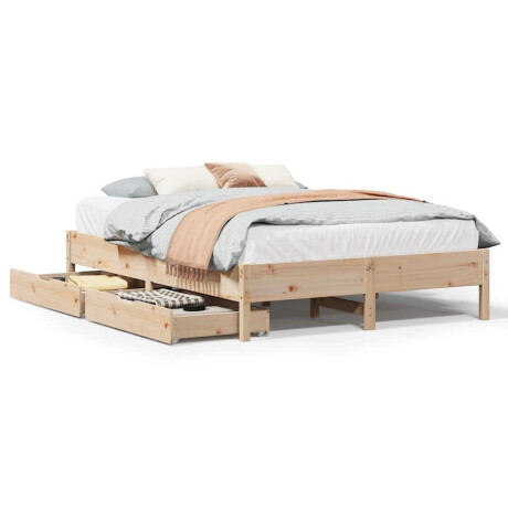 vidaXL Bedframe zonder matras massief grenenhout 135x190 cm afbeelding2 - 1