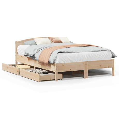 vidaXL Bedframe zonder matras massief grenenhout 135x190 cm afbeelding2 - 1