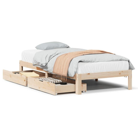 vidaXL Bedframe met lades massief grenenhout 75x190 cm afbeelding2 - 1
