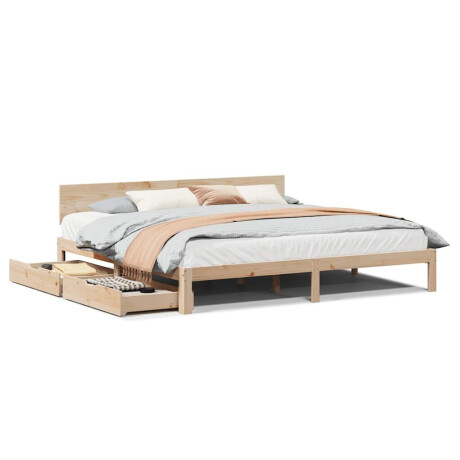 vidaXL Bedframe met lades massief grenenhout 200x200 cm afbeelding2 - 1