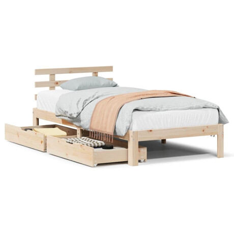 vidaXL Bedframe met lades massief grenenhout 90x190 cm afbeelding2 - 1